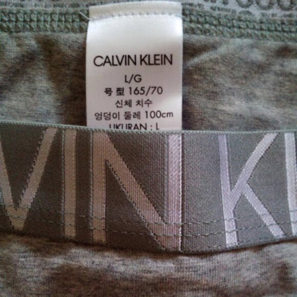 Calvin Klein Women’s Grey Bikini Panty – Thick Logo Waistband, Size L/G - Picture 6 of 13
